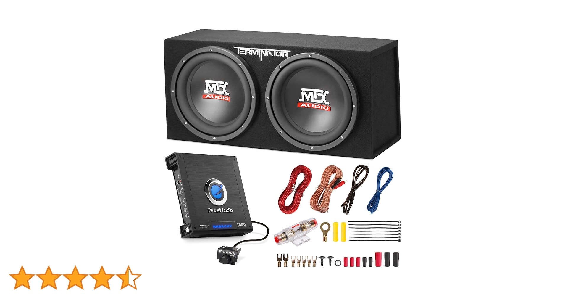 Amazon.co.jp: MTX 12インチ デュアルサブウーファー アンプ&配線